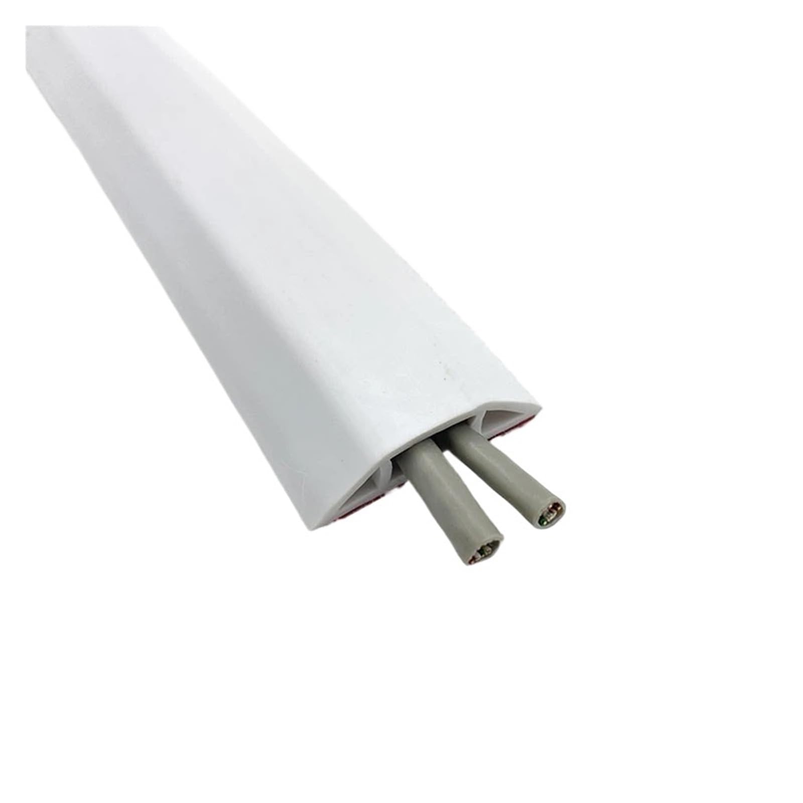 Pasacables Suelo Cubierta de Cable Suelo, Protector PVC, alimentación Autoadhesivo, extensión eléctrico, Ranura for conducto, gestión for el hogar(40mm Wide White)