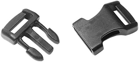 BlastCase 60 PCS 1/2 Black Contoured Side Release Plastic Buckles by Generic