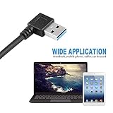 baolongking USB 3.0 Extension Cable,20CM Left and Right Angle 90 Degree Adapter Type A Male To Female High Speed Connection 2PCS - Image 5