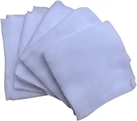 Kit 5 Fralda Pano Bebê Tecido Duplo Pinte e Borde Minasrey (Branco)