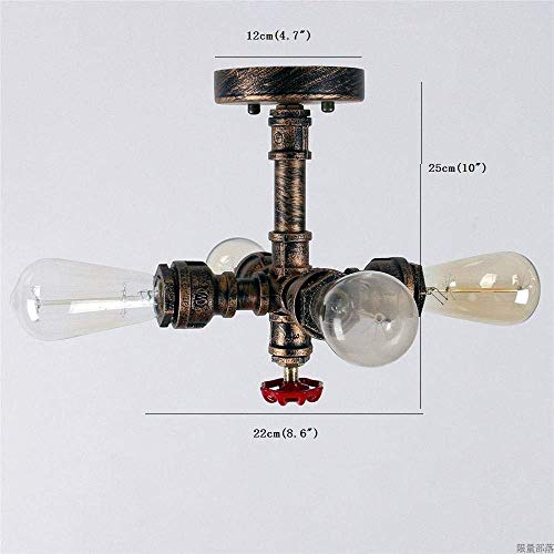 Plafonnier simple industriel en métal brut rustique et finitions soignées style rétro