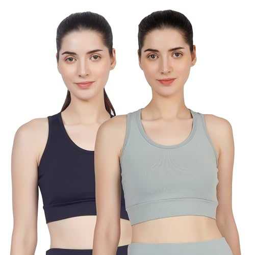 Image of Sports Bra for Women | Non-Padded High Support Gym, Yoga & Running Bra | Seamless Sweat-Wicking Polyester Workout Bra