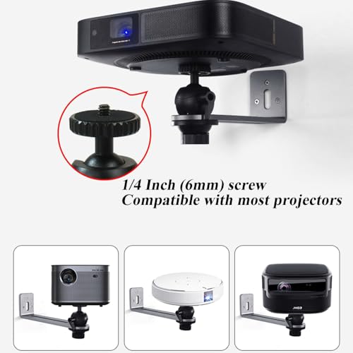 Soporte de proyector para pared de metal de aluminio con articulación multiangular 7