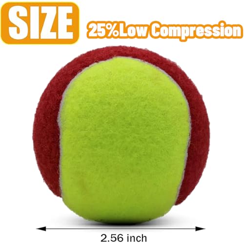 Magicorange Tennis Balls, 20 Pack Low Compression Stage Tennis Ball for Beginners Youth Kids Training Practicing with Mesh Bag for Easy Transport