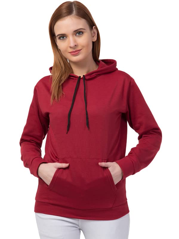 Image of Women's Fleece Plain Hoodie