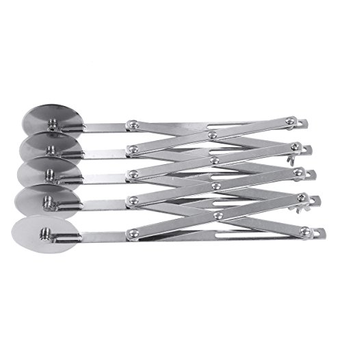 HinLot Stainless Steel Pastry Cutter,Expandable Dough Divider Dough Cutter Bread Slicer (5 Wheel) - Thumbnail 3