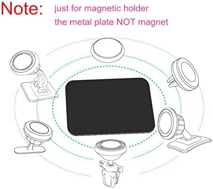 Miniatura 8 de SALEX Juego de placas de metal de repuesto para soporte magnético para teléfono de coche, montaje de pared y ventilación de aire, estuches, imanes.