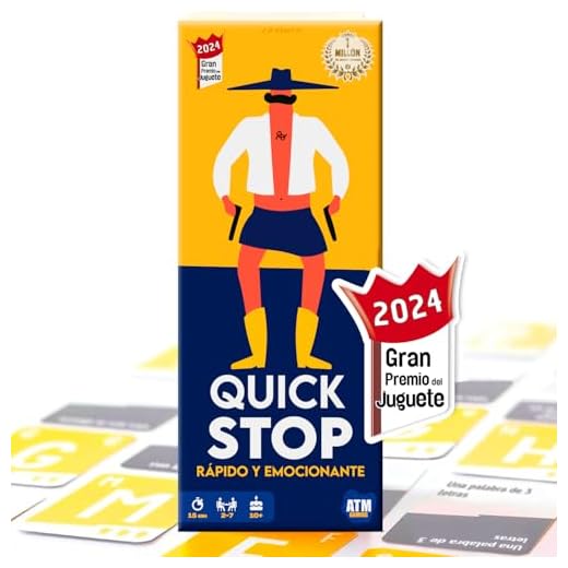 GUATAFAC Quick Stop: Juego de Mesa Dinámico para Familia y Amigos - Creatividad y Rapidez - Versión Entretenida del Juego Stop
