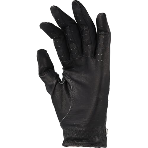 Merchants of Golf Men's Tour X Deluxe Leather/Synthetic Gloves - Black - XL LH Glove