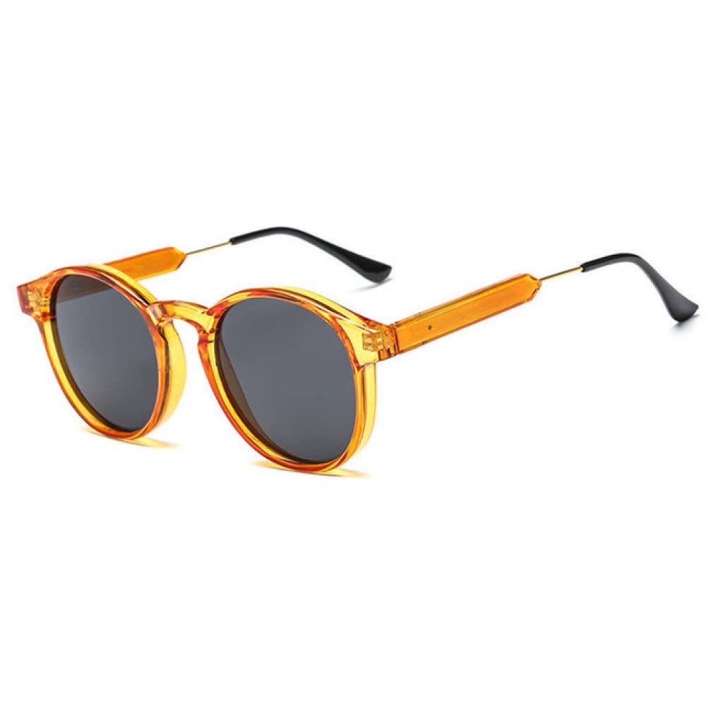 Lunettes de soleil rondes rétro transparentes unisexes tendance été - 5