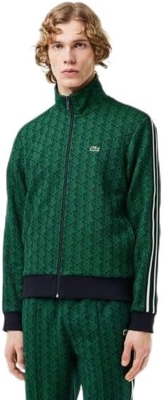 Lacoste Men's Official Monogram Jacquard Track Jacket + Side