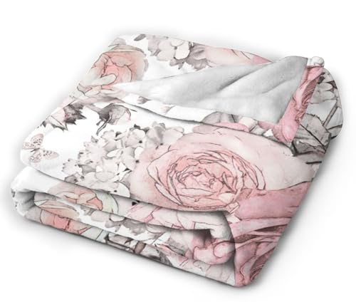 HGOD DESIGNS Watercolor Floral Blanket - Image 4