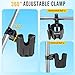 QualyQualy 2-in-1 Boat Rail Cup Holder with Phone Holder 2 Pack, No-Drill Clamp-On Marine Cup Holders 360° Adjustable for Pontoon Boat, Bimini Top, Grab Bar, PWC, Jet Ski, Boat Gifts for Men