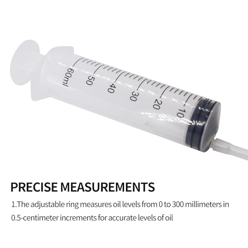 Image of Adjustable Ring Motorcycle Fork Oil Level Tool - 60ml Capacity, 300mm Scale Pipe by HiSport