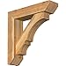 Ekena Millwork BKT0604X24X24BOA06RWR Balboa Slat Rough Sawn Bracket w/Offset Brace, Western Red Cedar