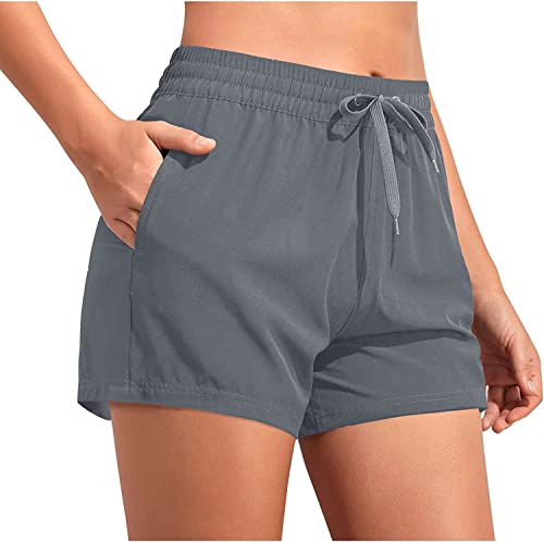 Aqua Eve Women's Board Shorts with Pockets High Waisted Swim Shorts Quick Dry Bathing Suit Shorts with Liner4