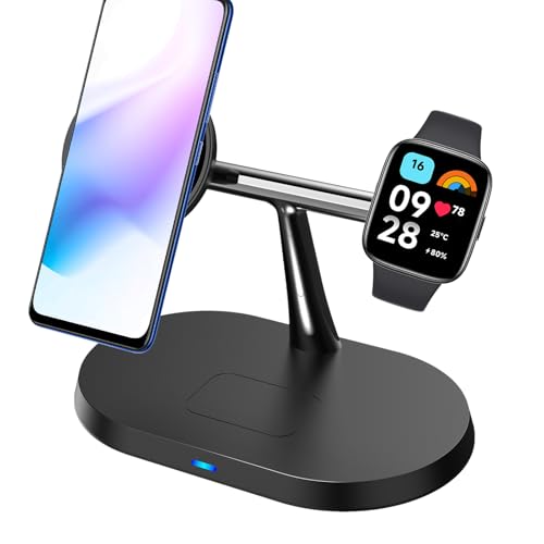 Support de téléphone avec chargeur sans fil réglable pour éviter la surchauffe et les câbles