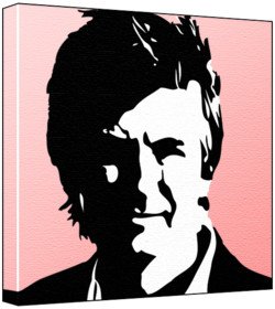 Buy Crowded House - Pop Art Print (2-Colour Black & White; Pink Background) 50 x 50 x 2 cm Large Square Deep Box Canvas — BookShops.in