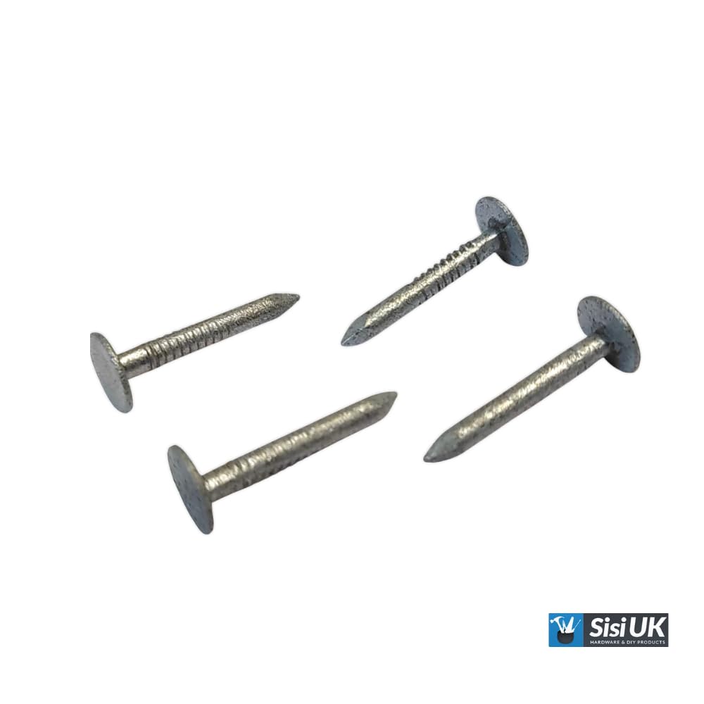 Clout Nail 25mm Galvanised Roof Shed Felt Clout Head Nails for DIY Crafts & Woodworking Pack of 100g - Image 4