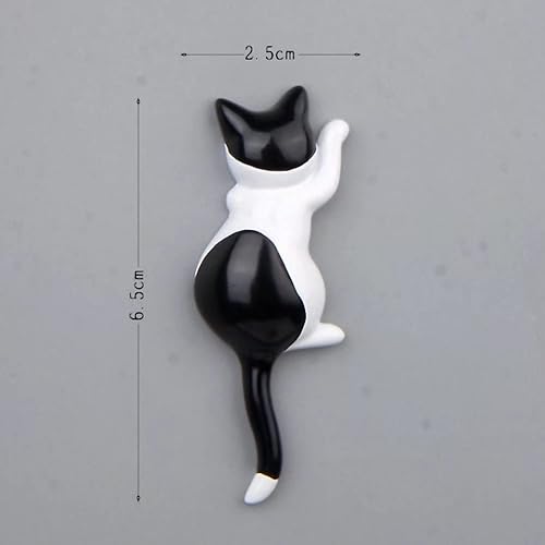 Miniatura 8 de Juego de 7 calcomanías magnéticas para refrigerador de gatos, decoración de cocina, para amantes de los gatos, decoración del hogar y la oficina