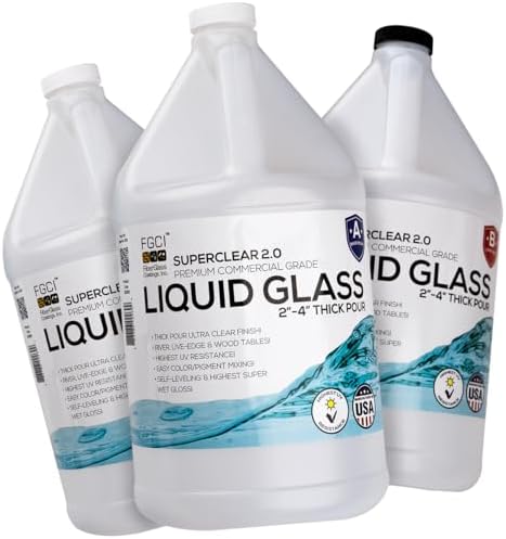 Superclear Deep Pour Epoxy Resin 3 Gallon Kit, Clear 2-4" Casting Resin