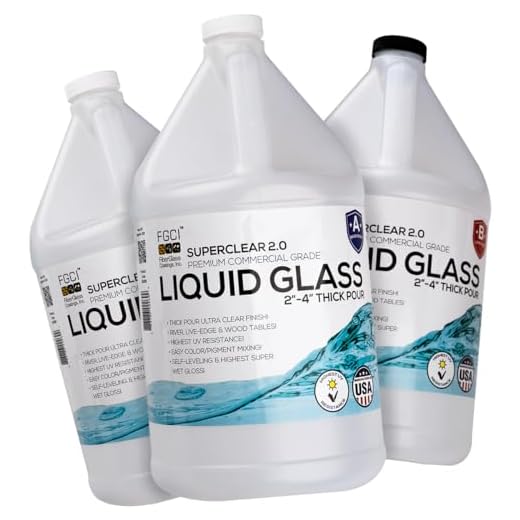Deep Pour Epoxy Resin, 3 Gallon Kit, Liquid Glass 2-4 Inch Casting Resin, Clear Epoxy Resin for Wood, Food Safe Epoxy Resin, Heat Resistant Epoxy, Penetrating Epoxy, Two Part Resin Epoxy