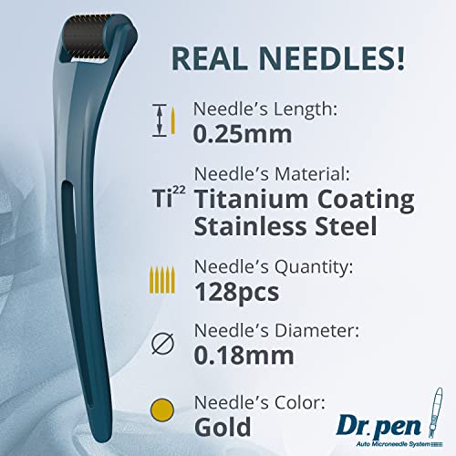 Microneedling-Derma-Roller-by-DrPen-Dermaroller-025mm-for-Beard-Growth-Hair-Growth-Beard-Roller-Scalp-Roller-Face-Roller-Microneedle-Roller-for-Women-and-Men-Skin-Care-Micro-Needle-Roller