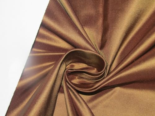 Tissu taffetas 100% pure soie Windsor brun clair : la haute couture au mètre