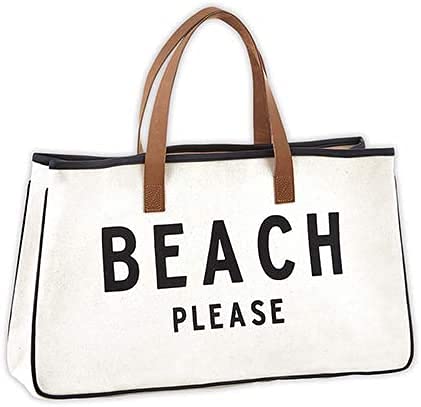 Beach Bag, Beach Tote, Carry Bag by Santa Barbara Design Studio (New Beach Please, Large)