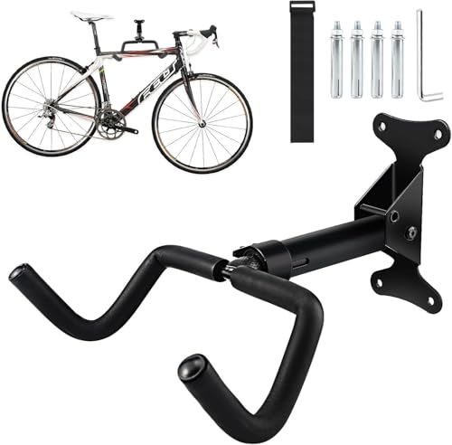 Supporto da parete per bicicletta - Portabici da Muro - Angolo e Distanza dalla parete regolabili per garage e parete - Rotazione a 360° - Capacità di Carico 50 Chilogrammi