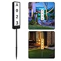 T-SUNUS Double Sided Solar Address Sign, Lighted House Numbers for Outside Address Plaques Driveway Marker Street Sign for Home Yard Street