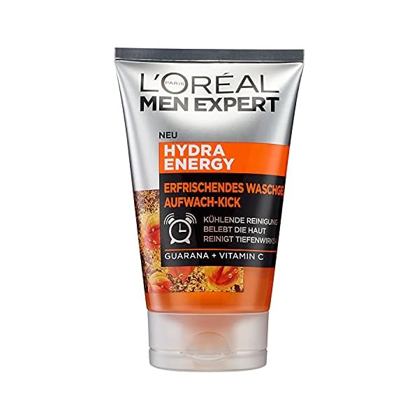 L'Oréal Men Expert Gesichtsreinigung für Männer, Erfrischendes und pflegendes Reinigungsgel mit Aufwach-Kick für Männer…