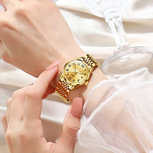 Image of OLEVS Watch Women Silver Watch for Women Luxury Diamond Womens Watches for Small Wrist Stainless Steel Waterproof Analog Quartz Date Elegant Reloj para Mujer