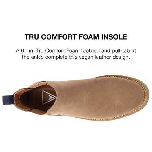 Vance Co. Mens Marshon Tru Comfort Foam Pull-on Round Toe Chelsea Boot - Tan - 9.54