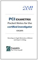 2011 PCI EXAMETRIX Pocket Notes for the certified investigator Exam : Focusing on the regulatory requirements and legal topics of the PCI Exam 146370187X Book Cover
