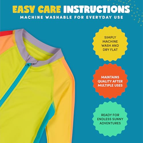 Image of SwimZip UPF50+ Boys Swim Shirt, Long Sleeve One Piece Kids Sunsuit