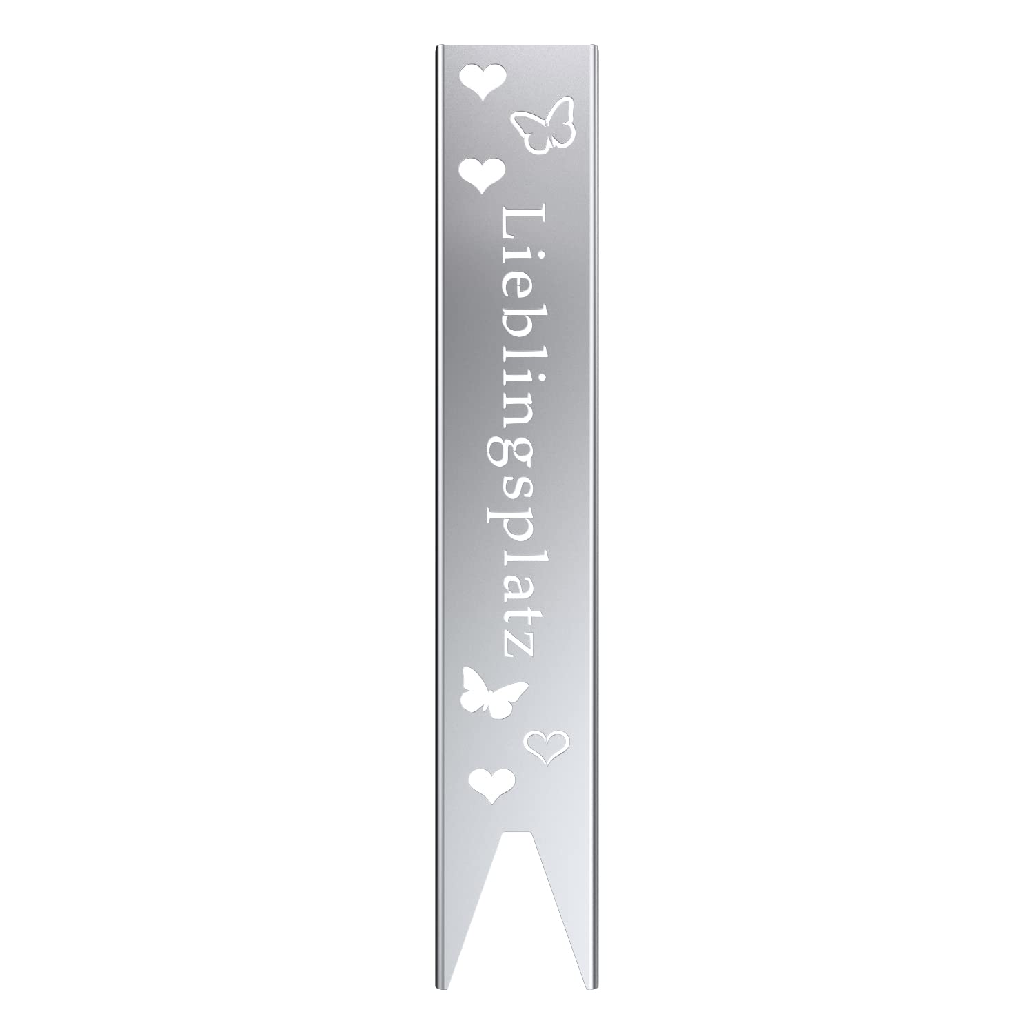 tuning-art EW103 Gartenstecker Gartenschild Lieblingsplatz | Garten Deko | Abkantung | 120cm x 21cm