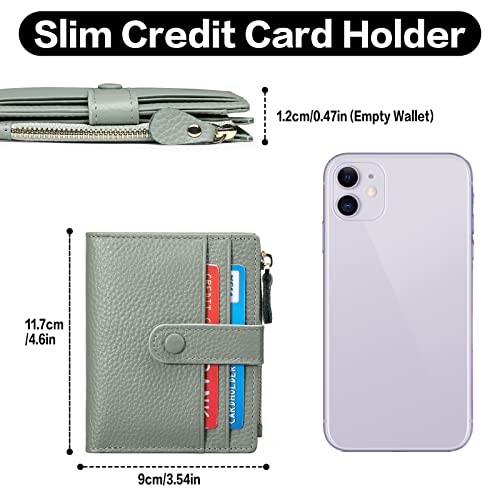 FALAN MULE Small Wallets for Women RFID Blocking Slim Bifold Leather Womens Wallet with Zipper Coin Purse - Image 4