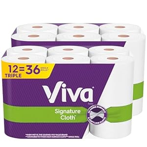 Viva Signature Cloth Paper Towels, 12 Triple Rolls, 141 Sheets per Roll