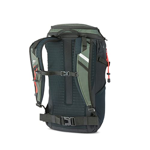 Image of High Sierra Pathway 2.0 Backpack with Hydration Storage Sleeve, for Hiking, Biking, Camping, Traveling, Forest Green /Black, 30L