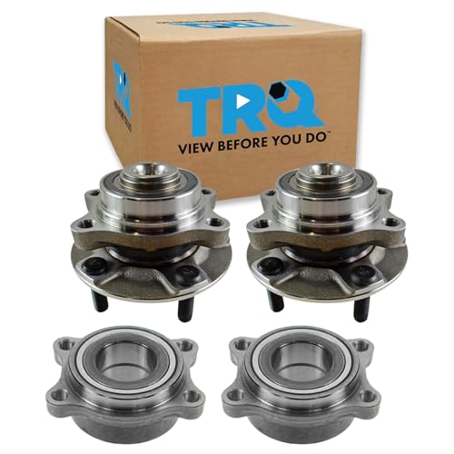 Image of TRQ 2 Piece Wheel Bearing & Hub Assembly Set Compatible with 2003-2007 Infiniti G35 2003-2009 Nissan 350Z