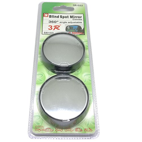 Kewayo 2 Pack Automotive Blind Spot Mirrors, Small Round Convex Adjustable 360°Rotate Wide Angle Car Rear View Nirror For All Universal Vehicles Car Fit Stick-On Design #TOP6