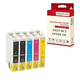  NOPAN-INK - x5 Cartouches T29 XL T29XL (Fraise) Compatible pour Epson Expression Home XP-235 XP-240 Series XP-245 XP-247 XP-250 Series XP-255 XP-257