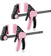 Pinces Serrage WORKPRO Lot De 2 - 305mm Largeur - 68kg Force - À Une Main - Acier/Nylon