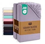 Utopia Bedding Juego de 2 Sabana Bajera 180x200 - Lavanda - Bolsillo Profundo - Microfibra Cepillada (Cama 180)