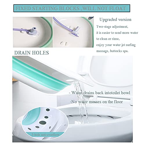 Dzht Sitz Bath For Toilet Seat, Hemorrhoids Postpartum Care Basin, Sitz Baths Foldable With Flusher Pregnant Women Yoni Steam Seat, Soaking Basin Ues For Inflammation Treatment, Fits Universal Toilet #TOP2