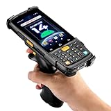 MUNBYN MC005 Scanner de codes-barres Android Android 14, 4 Go + 64 Go PDA portable, avec poignée pistolet, équipé d'un scanner de codes-barres HS7 1D & 2D, écran tactile de 4 pouces, 5000 mAh pour les inventaires d'entrepôt