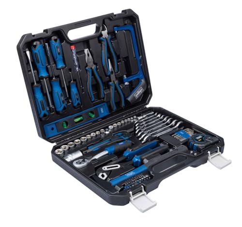 Scheppach Werkzeugkoffer WZK120 | 97-teiliges Werkzeugset in stabilem Kunststoffkoffer |