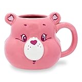 Silver Buffalo Care Bears Cheer Bear 3D Sculpted Ceramic Mug | Large Coffee Cup For Cocoa, Tea | Holds 20 Ounces