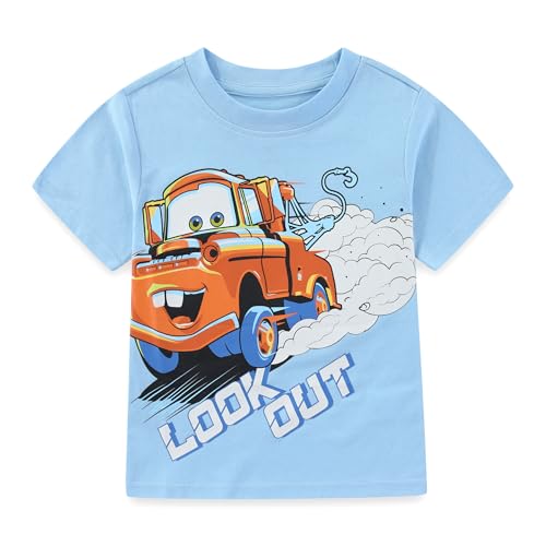 Image of Disney Cars Boys Short Sleeve T-Shirt and Shorts Set for Toddler Little to Big Kids